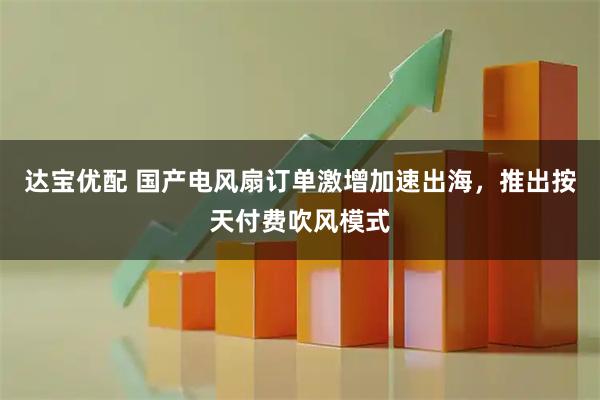 达宝优配 国产电风扇订单激增加速出海，推出按天付费吹风模式